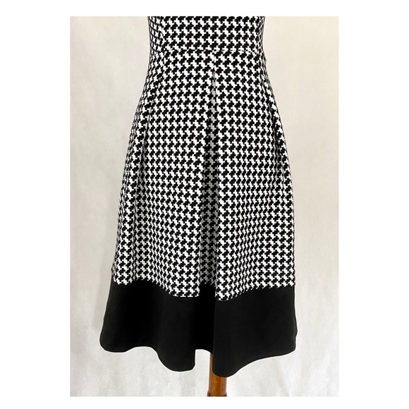 Calvin Klein Houndstooth Plaid Fit & Flare Dress - Picture 4 of 11